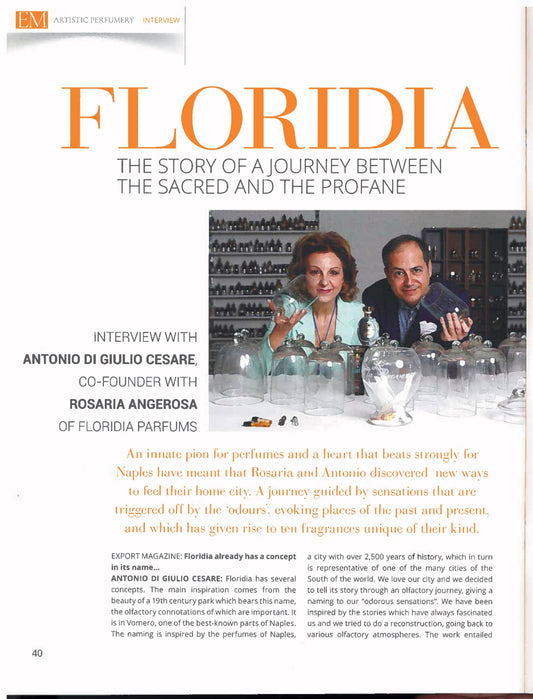 Floridia Parfum sulla rivista Export Magazine EM