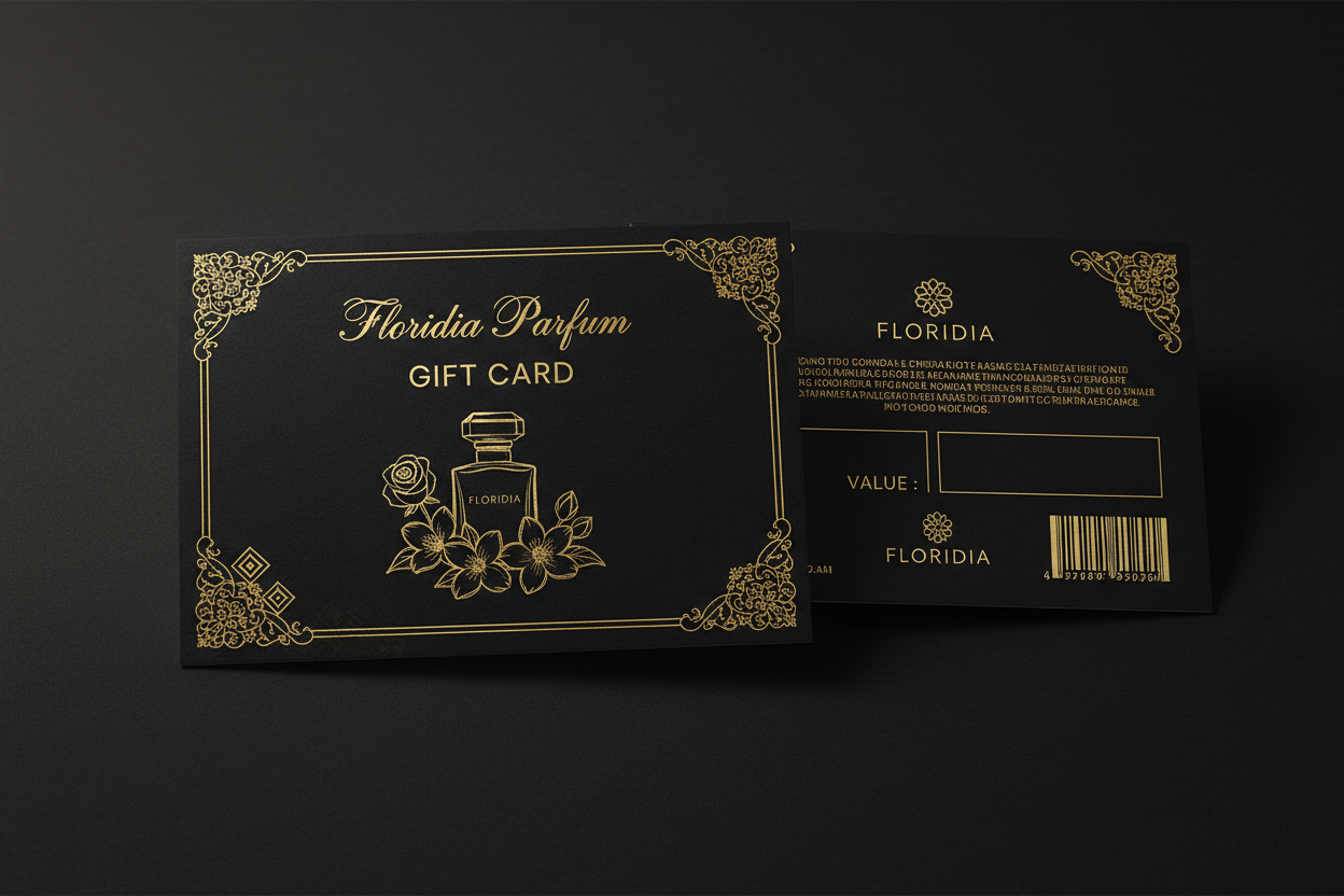 gift card nero e oro floridia parfum 